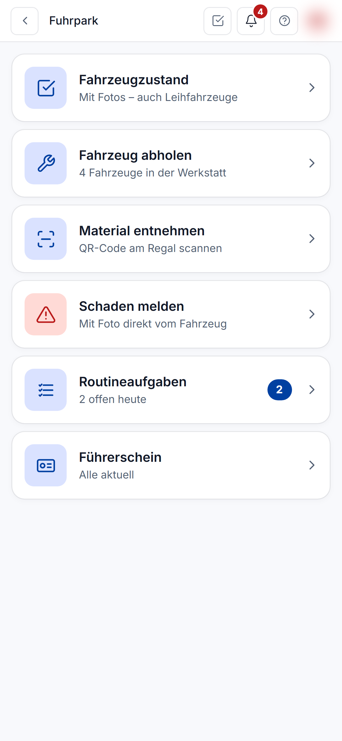 Fuhrpark am Handy: Zustand erfassen und Schäden melden